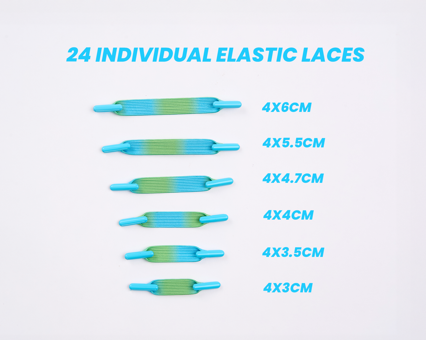 SUSPENSE ELASTIC LACES BLUE/GREEN