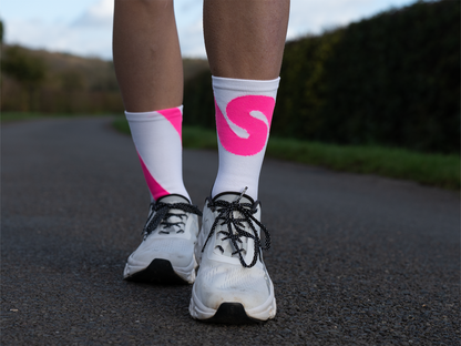 SUSPENSE RUNNING & CYCLING SOCKS: BIG PINK