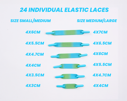 SUSPENSE ELASTIC LACES BLUE/GREEN