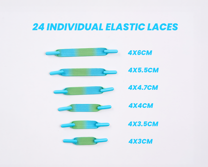 SUSPENSE ELASTIC LACES BLUE/GREEN